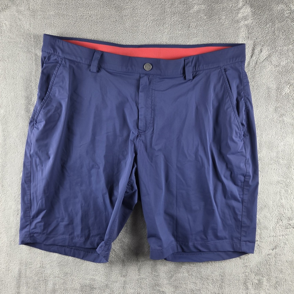 Redvanly Hanover Pull On Chino Golf Navy Shorts Mens XL 9" Stretch Performance